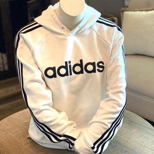 White adidas pullover hoodie